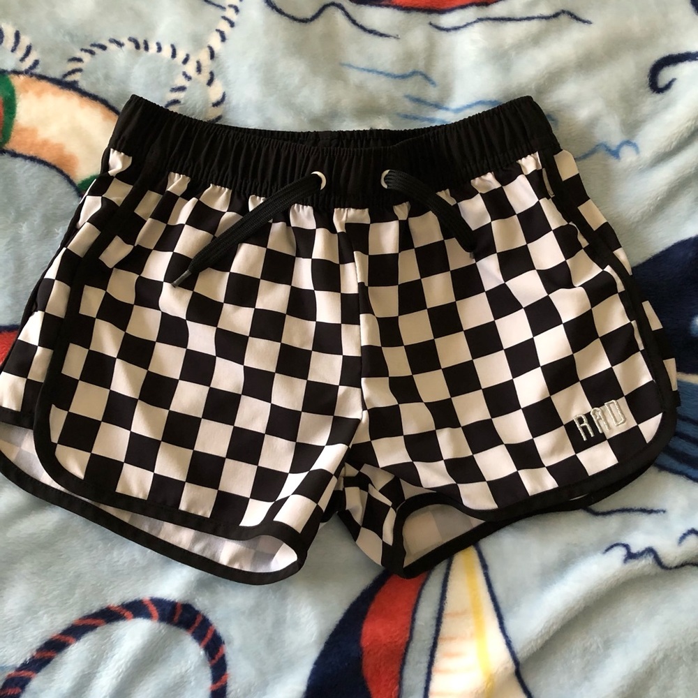 RAD Swim Black and White Checkered Cover-ups